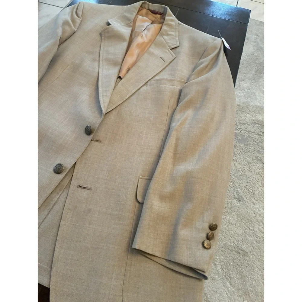Jack Nicklaus Golden Bear‎ Hart Schaffner Marx Beige Blazer Mens half lined